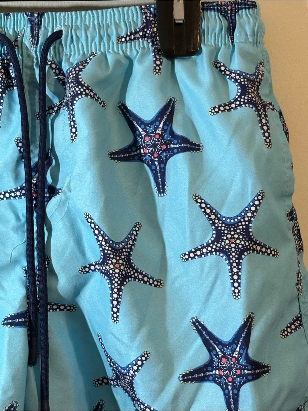 Spicy Tuna Mens Swim Trunks large blue starfish Tropical Beach Summer Casual